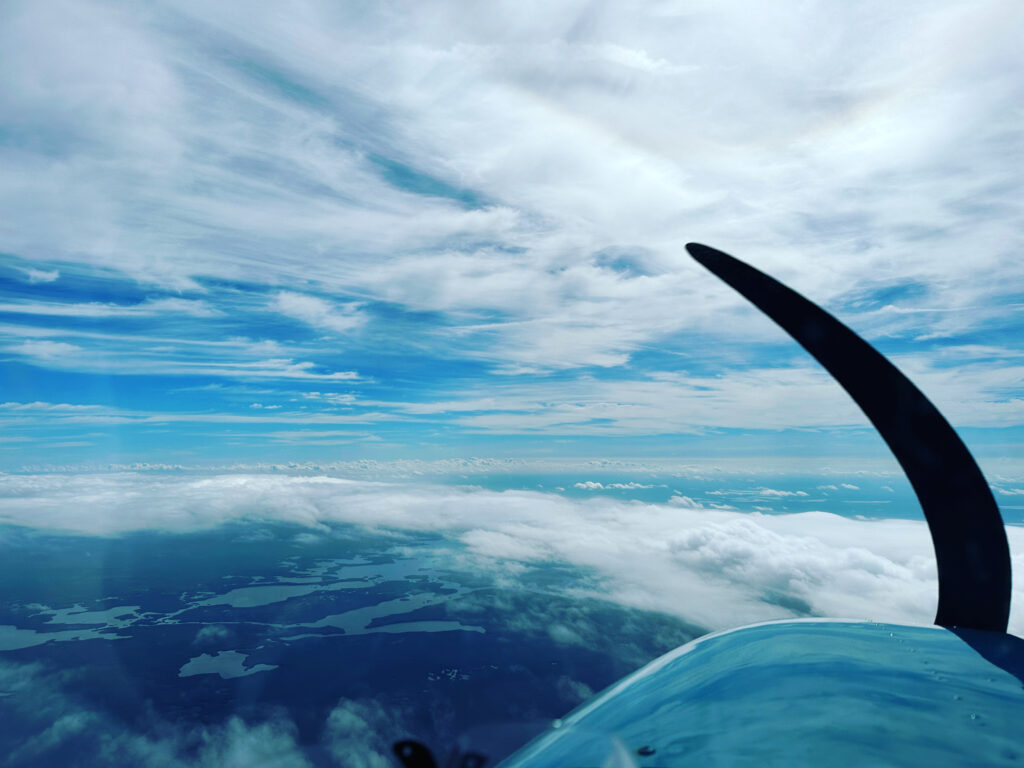 Clear skys between cloud layers